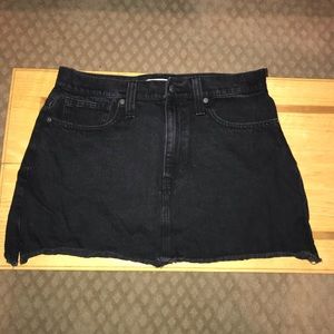 Madewell Black Jean Skirt